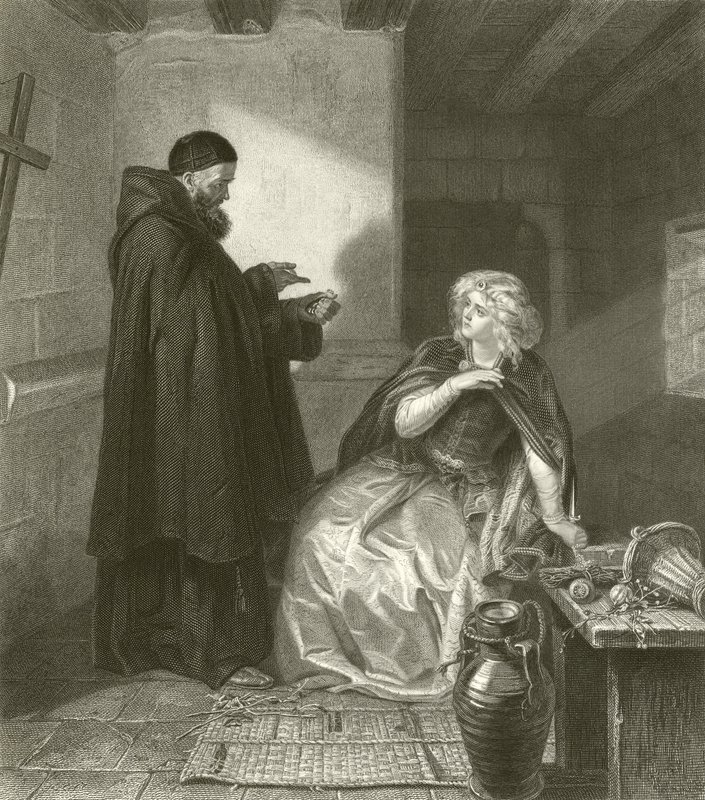 Julieta na cela de Frei Lourenço (gravura) de Edgar Melville Ward