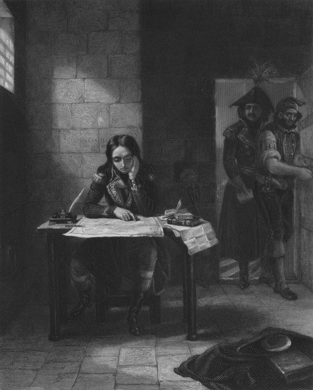 Napoleão na prisão de Nice, 1794 de Edgar Melville after Ward