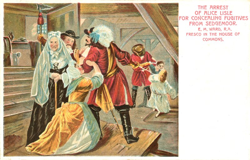 A prisão de Alice Lisle por esconder fugitivos de Sedgemoor de Edgar Melville after Ward