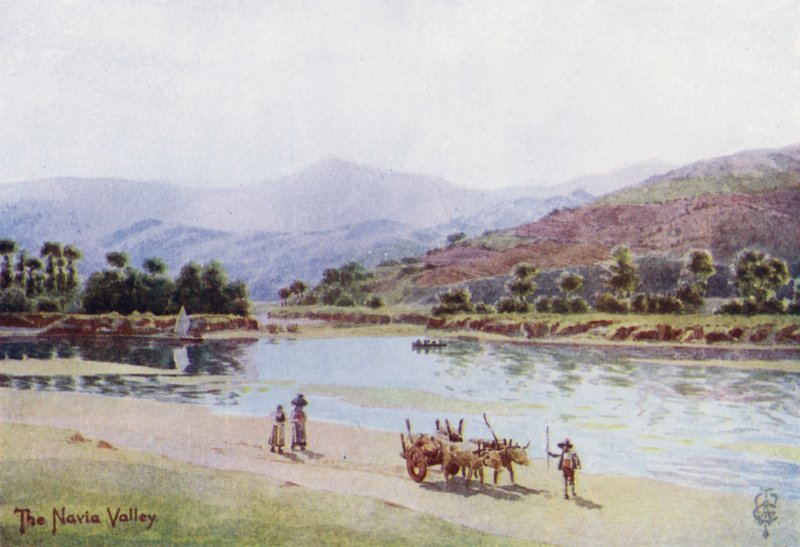 Norte de Espanha: O Vale de Navia (cor litho) de Edgar T. A. Wigram