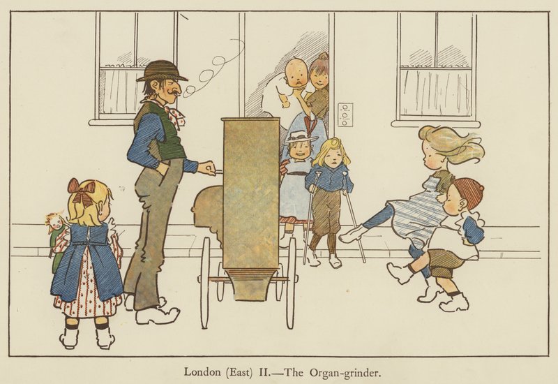Londres (leste), o moedor de órgãos de Edith Farmiloe