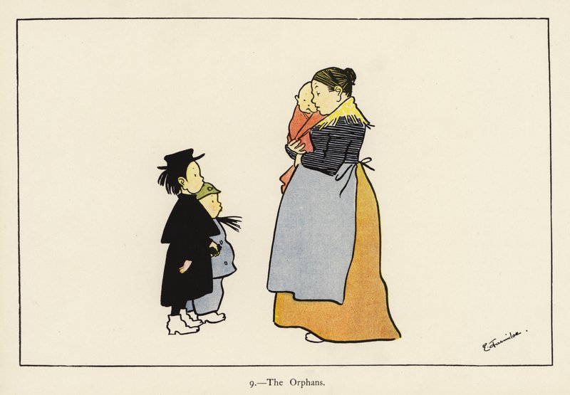 Os Órfãos (cor litho) de Edith Farmiloe