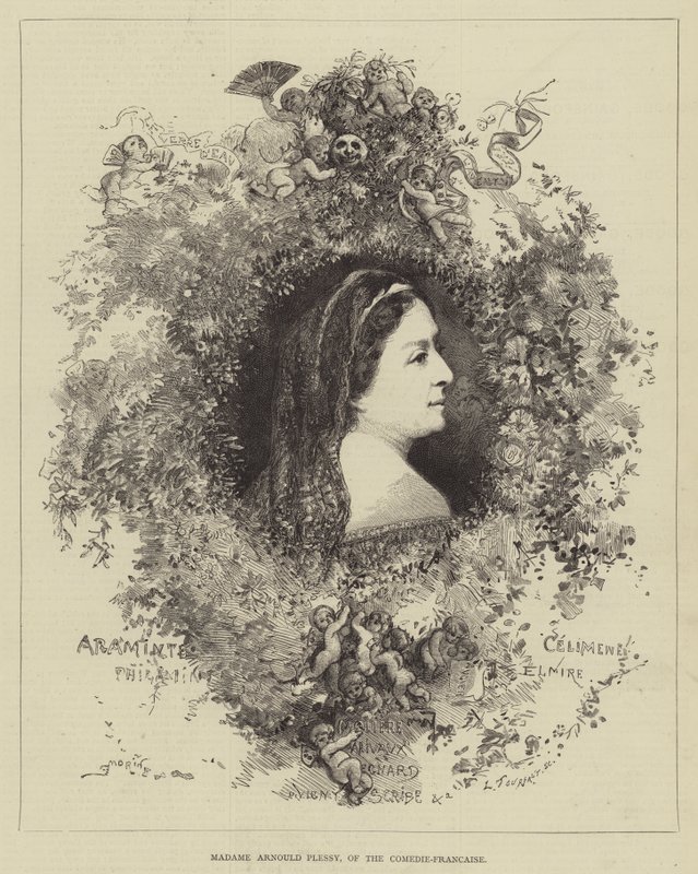 Madame Arnould Plessy, da Comédie-Francaise de Edmond Morin
