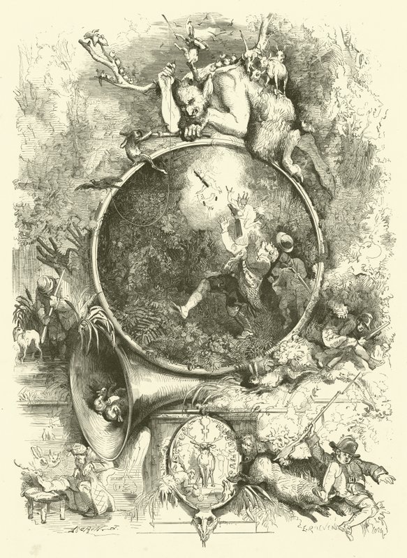 São Hubert, santo padroeiro dos caçadores (gravura) de Edmond (after) Morin