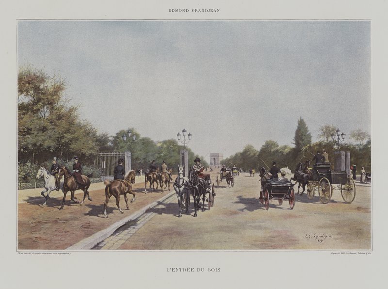 LEntree du Bois (entrada para o Bois de Boulogne) de Edmond Georges Grandjean