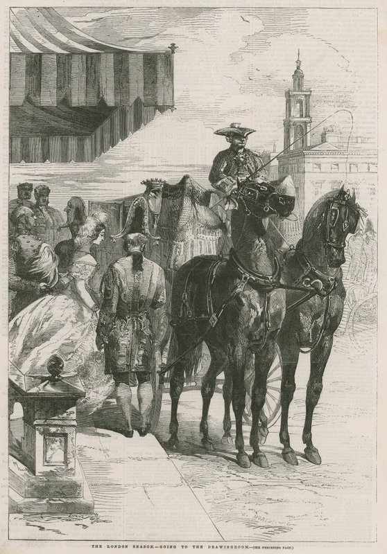 A Época de Londres: Ir para a Sala de Desenhos (gravura) de Edmond Morin