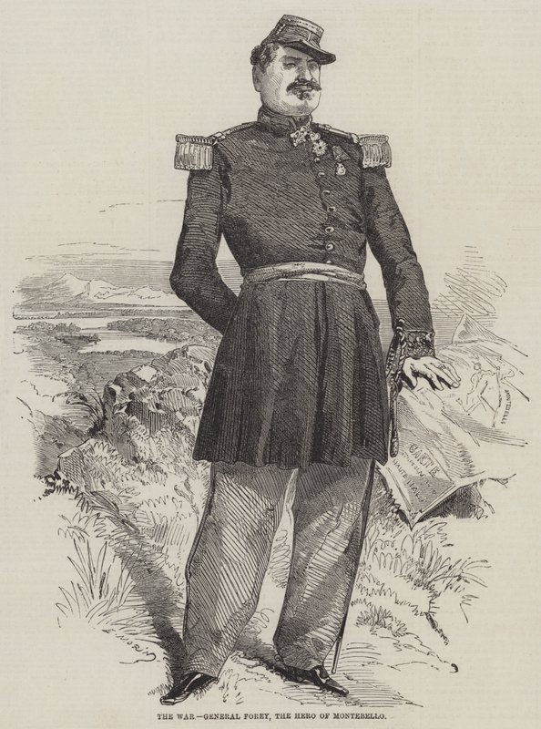 A guerra, general Forey, o herói de Montebello de Edmond Morin