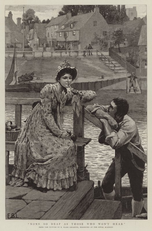 Nada tão surdo quanto aqueles que não ouvem de Edmund Blair Leighton