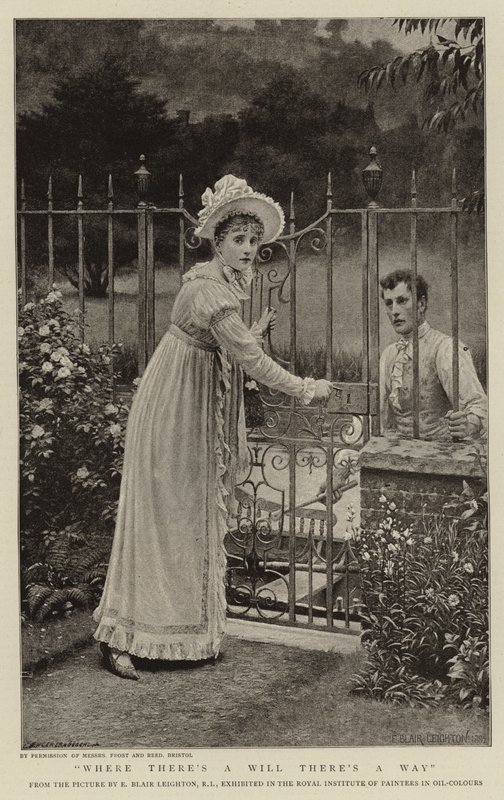 Onde há uma vontade há um caminho de Edmund Blair Leighton