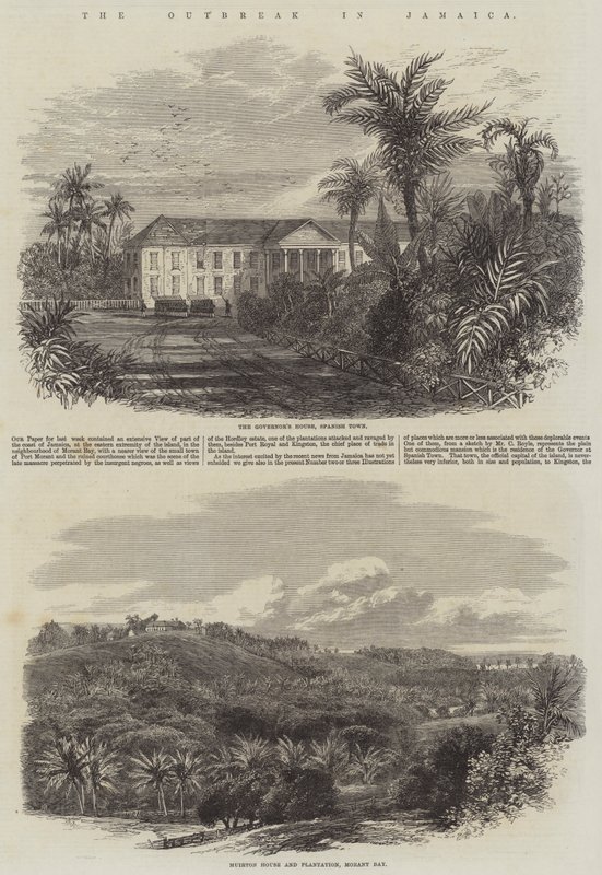 O surto na Jamaica de Edmund Morison Wimperis
