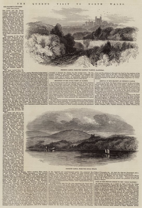 A visita da rainha ao norte do País de Gales de Edmund Morison Wimperis