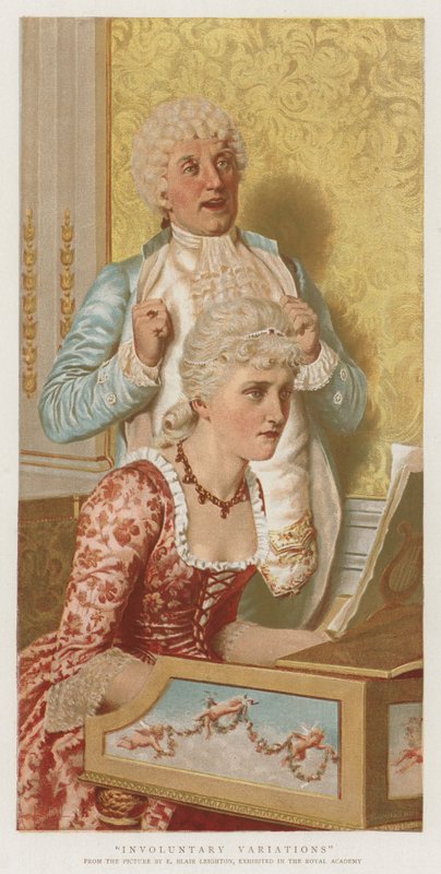 Variações involuntárias (cromolitho) de Edmund Blair Leighton
