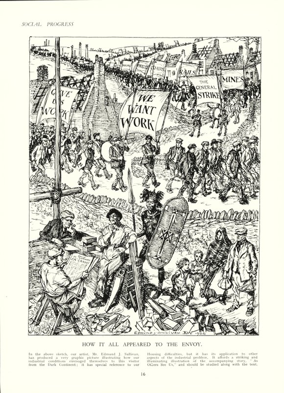 Como a Inglaterra pode aparecer a um enviado de África (cor litho) de Edmund Henry Garrett