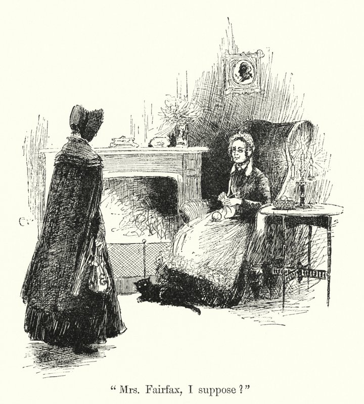 Ilustração para Jane Eyre por Charlotte Bronte (litho) de Edmund Henry Garrett