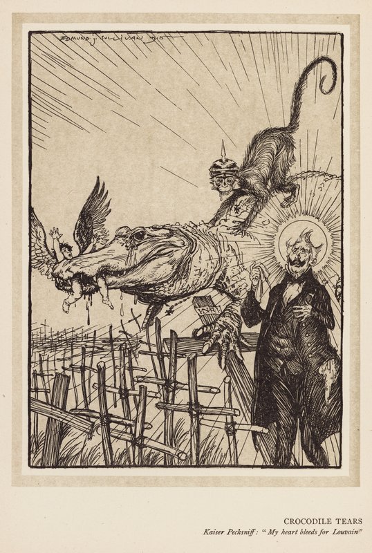 A grinalda do Kaiser: Lágrimas de Crocodilo (litografia) de Edmund Joseph (after) Sullivan