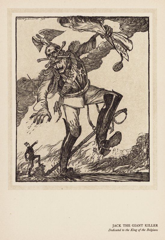 A grinalda do Kaiser: Jack, o Assassino Gigante (litografia) de Edmund Joseph (after) Sullivan