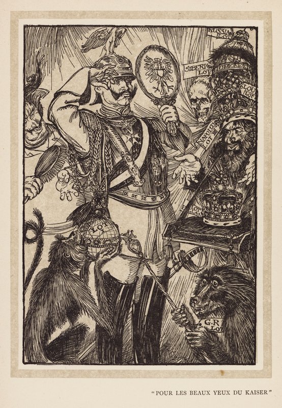 Grinalda do Kaiser: "Pour Les Beaux Yeux Du Kaiser" (litografia) de Edmund Joseph (after) Sullivan
