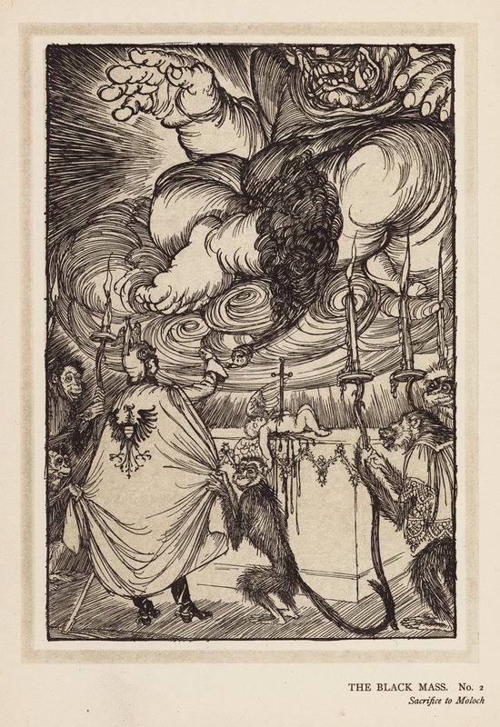 A grinalda do Kaiser: A Missa Negra (litografia) de Edmund Joseph (after) Sullivan