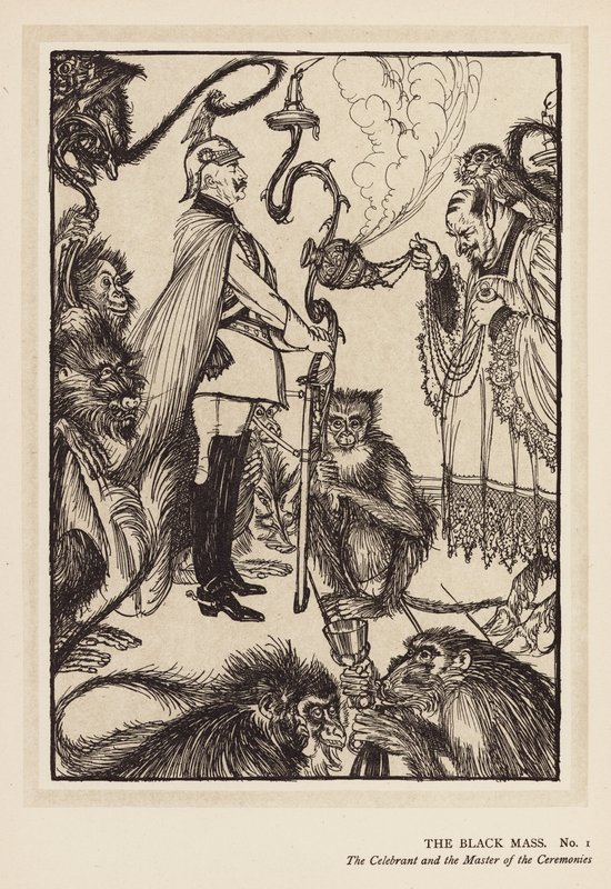 A grinalda do Kaiser: A Missa Negra (litografia) de Edmund Joseph (after) Sullivan
