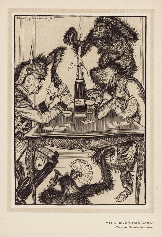 A grinalda do Kaiser: "O Jogo do Diabo" (litografia) de Edmund Joseph (after) Sullivan