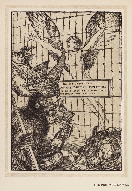 A grinalda do Kaiser: O prisioneiro de guerra (litografia) de Edmund Joseph (after) Sullivan