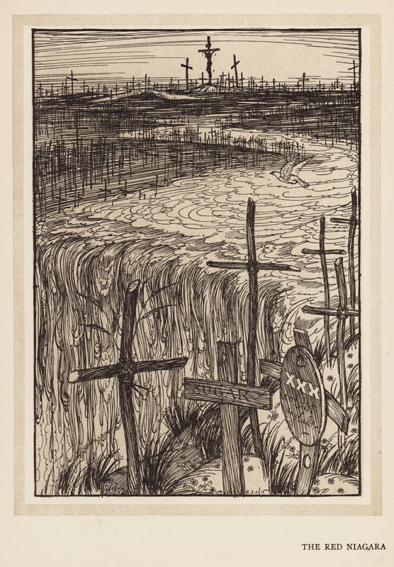 A grinalda do Kaiser: O Niagara Vermelho (litografia) de Edmund Joseph (after) Sullivan