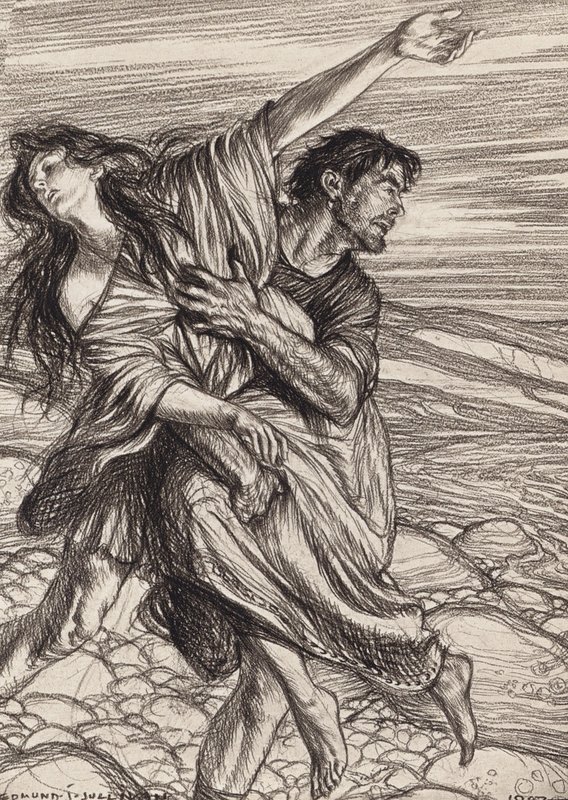 William Shakespeare: Péricles, Príncipe de Tiro, Ato IV, Cena 1 (litografia) de Edmund Joseph (after) Sullivan