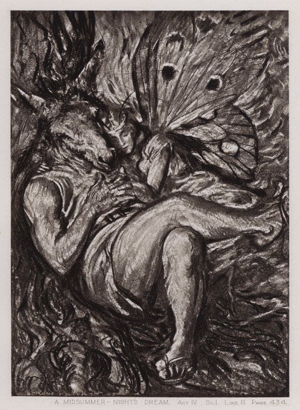 Um Sonho de Verão-Noite, Acto IV, Sc I (litho) de Edmund Joseph Sullivan