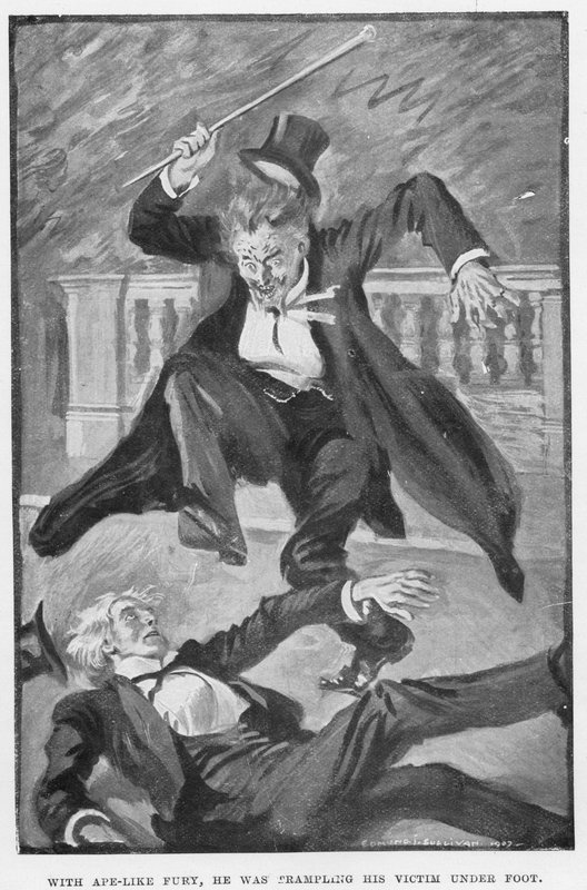 Ilustração para o Dr. Jekyll e o Sr. Hyde por RL Stevenson de Edmund Joseph Sullivan