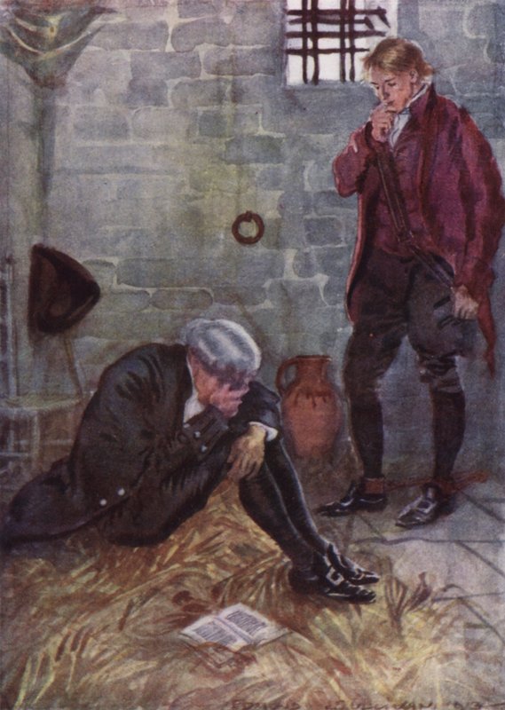 Ilustração para The Vicar of Wakefield de Oliver Goldsmith (cor litho) de Edmund Joseph Sullivan