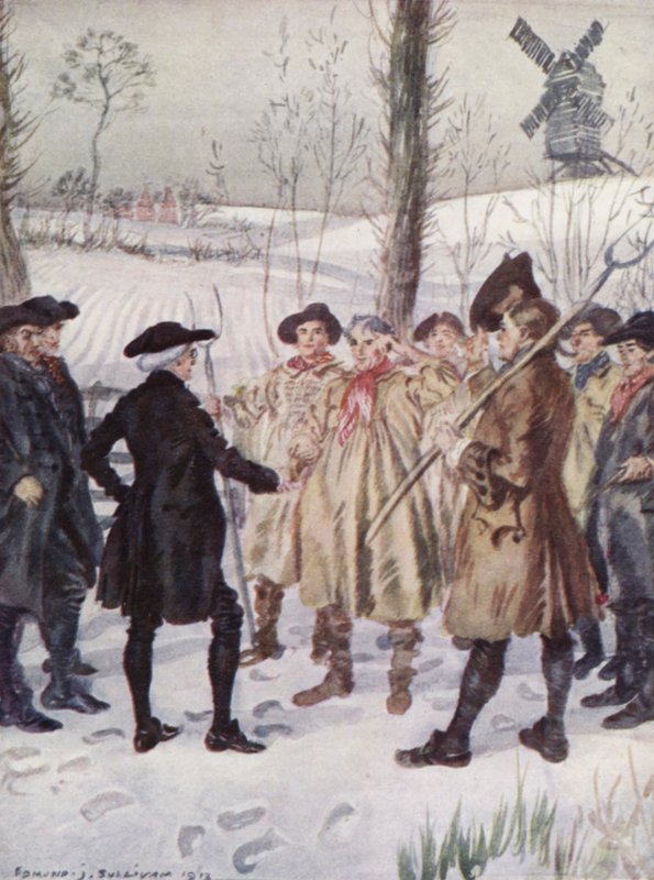 Ilustração para The Vicar of Wakefield de Oliver Goldsmith (cor litho) de Edmund Joseph Sullivan