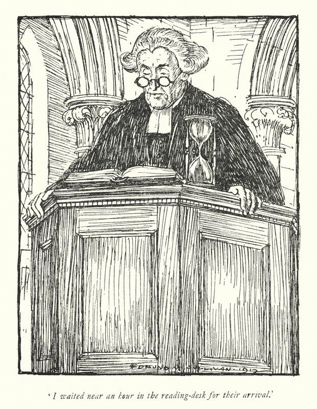 Ilustração para The Vicar of Wakefield de Oliver Goldsmith (litho) de Edmund Joseph Sullivan