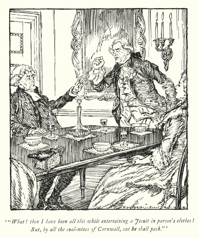 Ilustração para The Vicar of Wakefield de Oliver Goldsmith (litho) de Edmund Joseph Sullivan