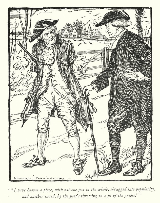 Ilustração para The Vicar of Wakefield de Oliver Goldsmith (litho) de Edmund Joseph Sullivan