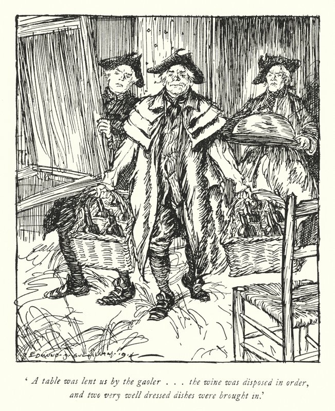 Ilustração para The Vicar of Wakefield de Oliver Goldsmith (litho) de Edmund Joseph Sullivan