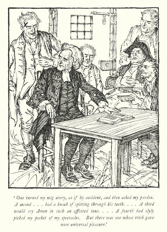 Ilustração para The Vicar of Wakefield de Oliver Goldsmith (litho) de Edmund Joseph Sullivan