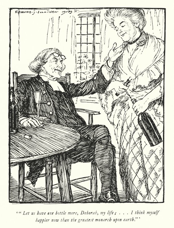 Ilustração para The Vicar of Wakefield de Oliver Goldsmith (litho) de Edmund Joseph Sullivan