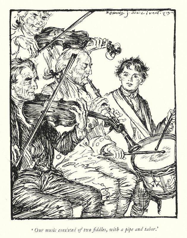 Ilustração para The Vicar of Wakefield de Oliver Goldsmith (litho) de Edmund Joseph Sullivan