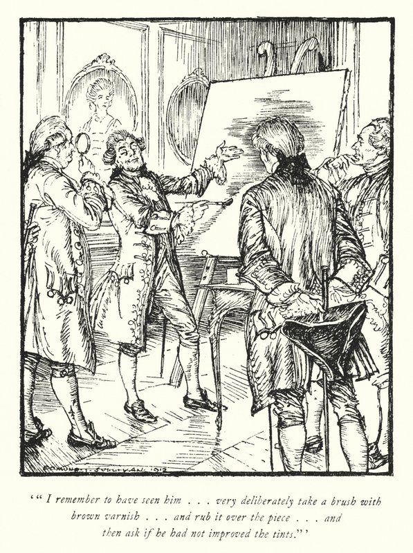 Ilustração para The Vicar of Wakefield de Oliver Goldsmith (litho) de Edmund Joseph Sullivan