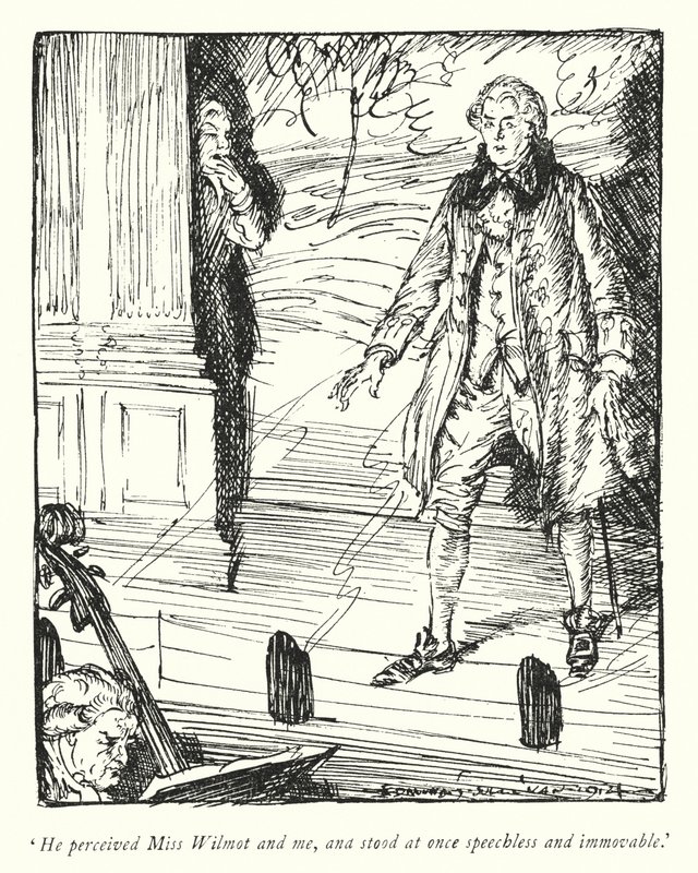 Ilustração para The Vicar of Wakefield de Oliver Goldsmith (litho) de Edmund Joseph Sullivan