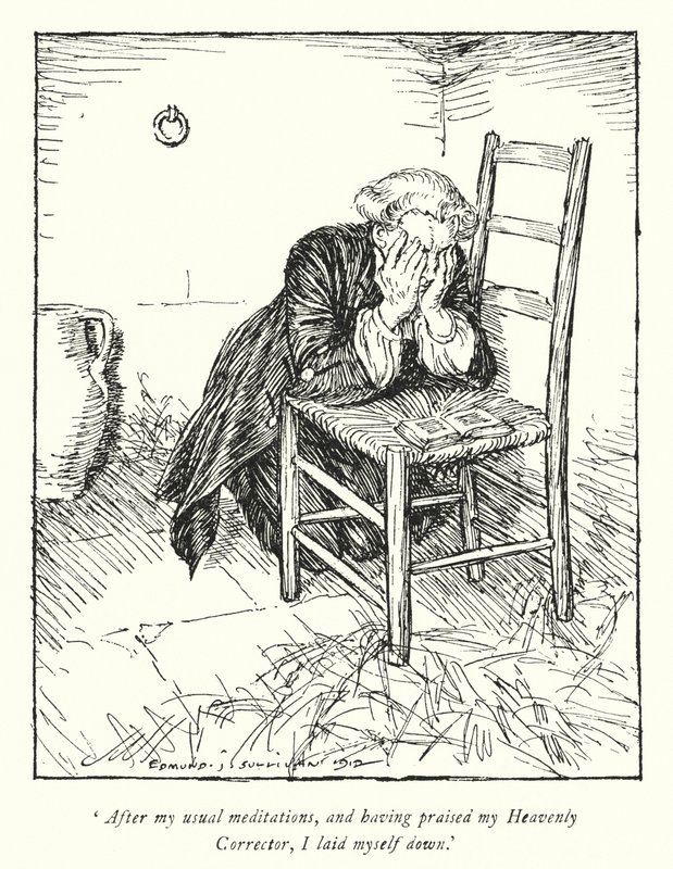 Ilustração para The Vicar of Wakefield de Oliver Goldsmith (litho) de Edmund Joseph Sullivan