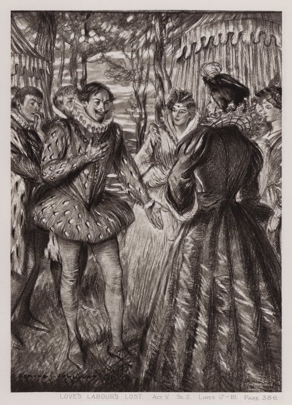O Trabalho do Amor Perdido, Acto V, Sc 2 (litho) de Edmund Joseph Sullivan