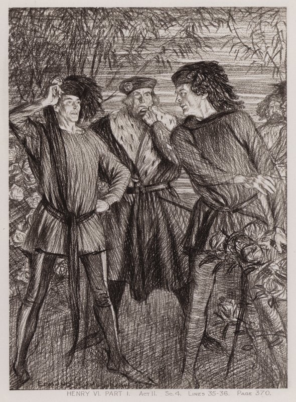 A Primeira Parte do Rei Henrique VI, Acto II, Cena 4 (litho) de Edmund Joseph Sullivan