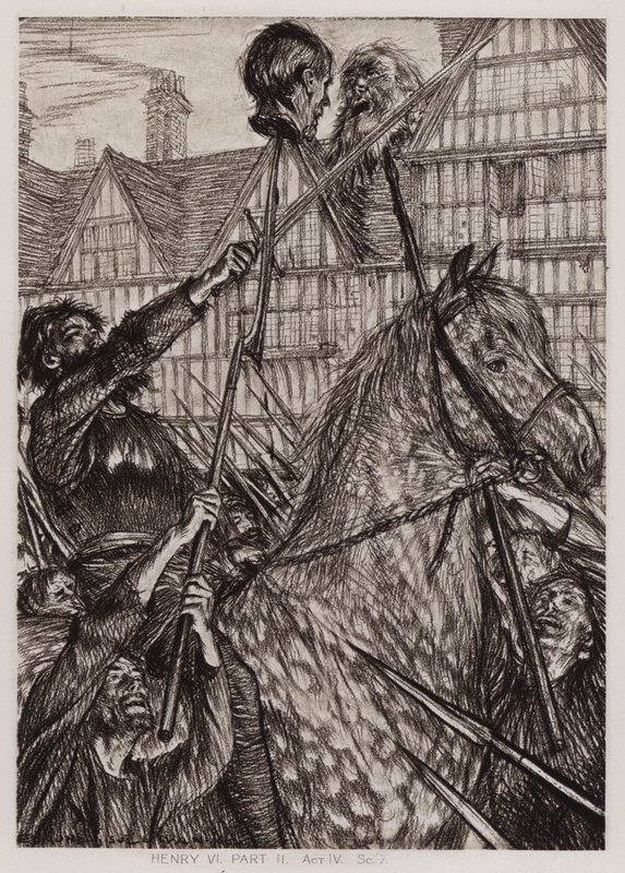 A Segunda Parte do Rei Henrique IV, Acto IV, Cena 7 (litho) de Edmund Joseph Sullivan