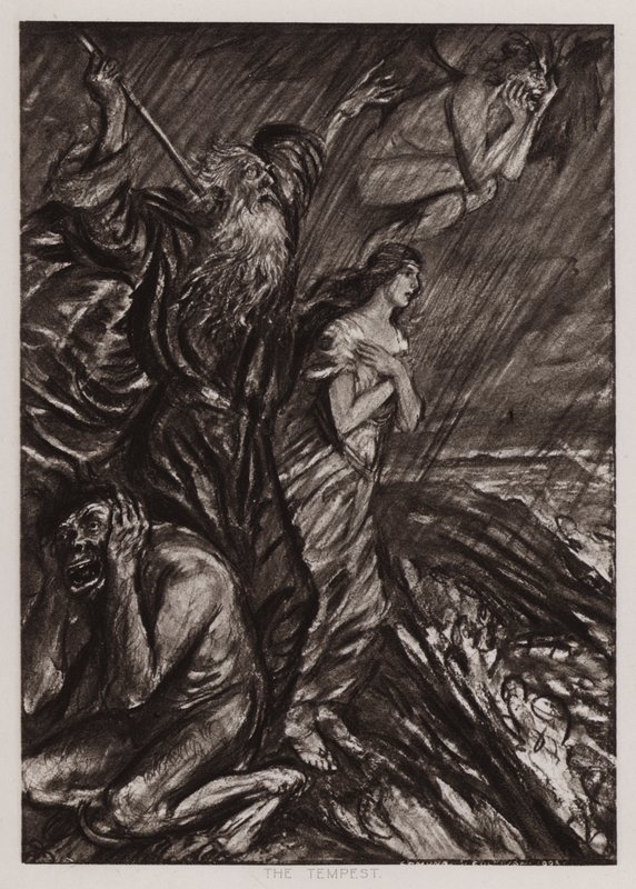 A Tempestade (litho) de Edmund Joseph Sullivan