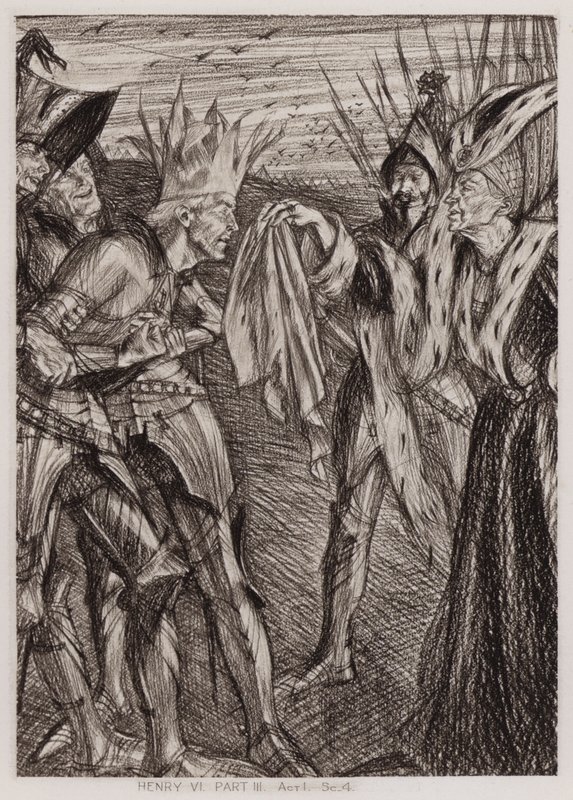 A Terceira Parte do Rei Henrique VI, Acto I, Cena 4 (litho) de Edmund Joseph Sullivan