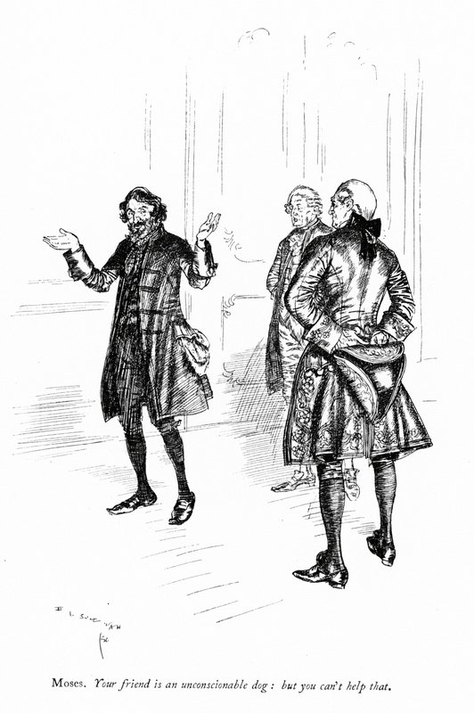 Ilustração para Sheridans A Escola para o Escândalo de Edmund Joseph after Sullivan