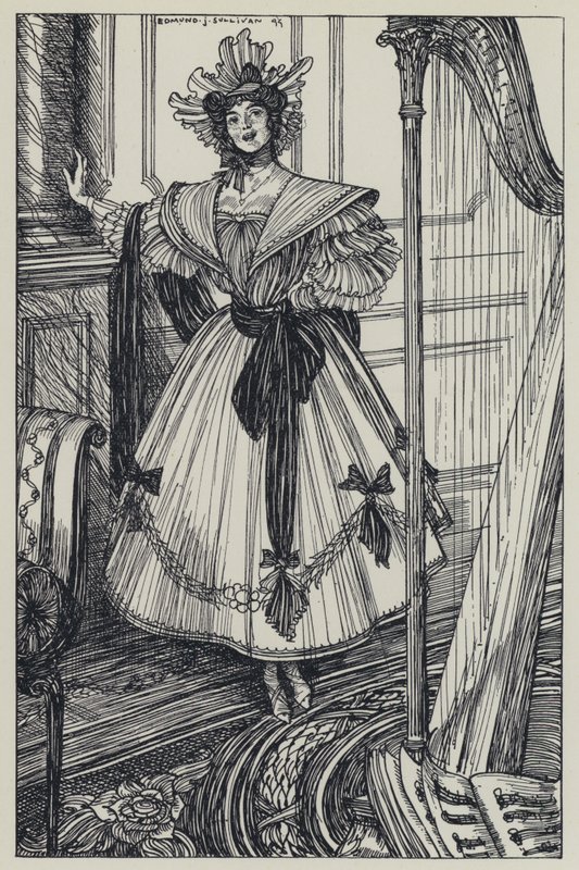 Tennyson, ilustração para um sonho de mulheres justas e outros poemas de Edmund Joseph after Sullivan