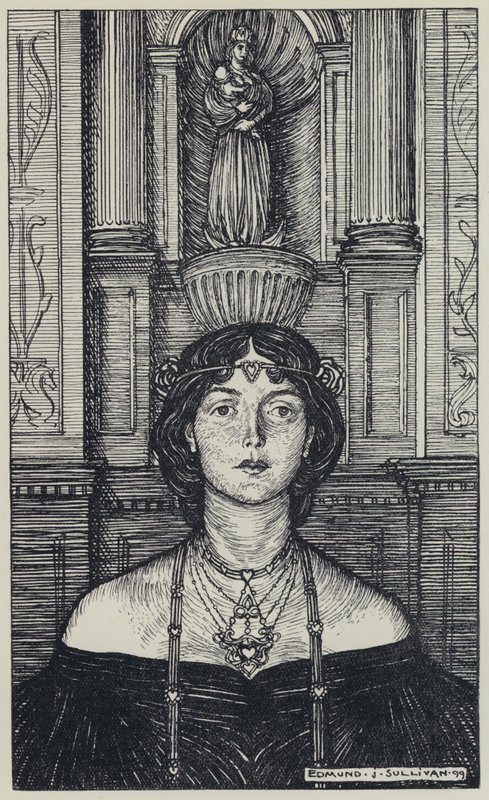 Tennyson, ilustração para um sonho de mulheres justas e outros poemas de Edmund Joseph after Sullivan