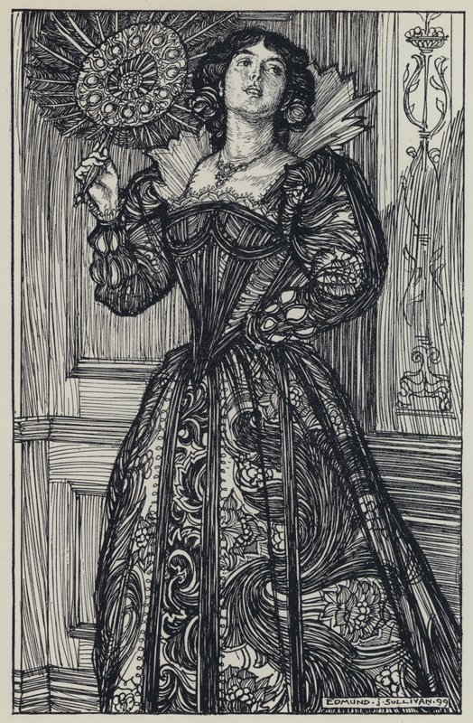 Tennyson, ilustração para um sonho de mulheres justas e outros poemas de Edmund Joseph after Sullivan
